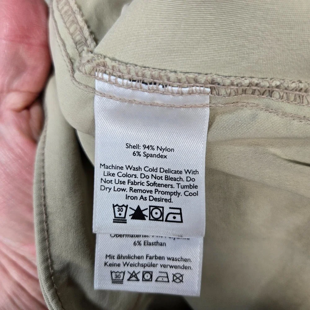 Eddie Bauer Travex‎ Shorts Men 35x10 Beige Nylon stretch Hiking